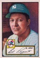 1952 Topps #57 Ed Lopat Red Back Baseball Card