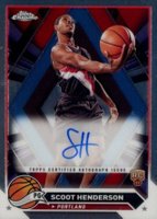 2023 Topps Chrome Topps Chrome Autographs #CGSH Scoot Henderson Basketball Card