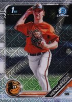 2019 Bowman Draft #BDC22 Gunnar Henderson Chrome-Asia Refractor Baseball Card