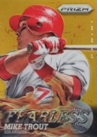 2013 Panini Prizm Fearless #F4 Mike Trout Gold Prizm Baseball Card