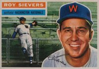 1956 Topps #75g Roy Sievers Gray Back Baseball Card
