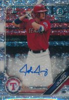 2019 Bowman Draft Chrome Draft Picks Autograph #CDAJJ Josh Jung Sparkles Refractor Baseball Card
