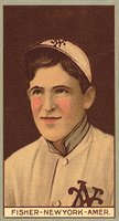 1912 Brown Backgrounds Broadleaf #59 Ray Fisher White cap Baseball Card