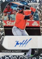 2020 Panini Prizm Rookie Autographs #RAYA Yordan Alvarez Snake Skin Baseball Card