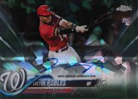 2018 Topps Chrome Sapphire Edition Rookie Autographs #AC-VR Victor Robles Green Baseball Card