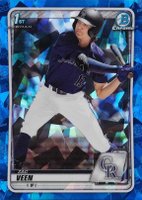 2020 Bowman Draft Chrome Sapphire Edition #BD107 Zac Veen Baseball Card