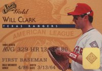 1995 Studio #12 Will Clark Gold Baseball Card