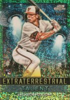 2024 Topps Chrome Cosmic Extraterrestrial Talent #ET8 Jackson Holliday Green Space Dust Refractor Baseball Card
