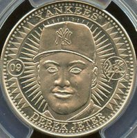 1998 Pinnacle Mint Coins #9 Derek Jeter Nickel Proof Baseball Card