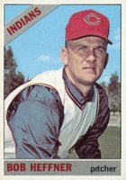 1966 Topps #432c Bob Heffner Trees in background green Baseball Card