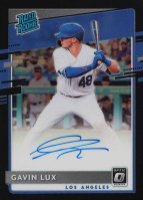 2020 Panini Donruss Optic Rated Rookies Signatures #RRSGL Gavin Lux Black Baseball Card