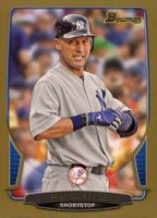 2013 Bowman #136 Derek Jeter Gold Baseball Card