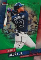 2019 Finest #33 Ronald Acuna Jr. Green Refractor Baseball Card