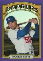 2021 Topps Heritage #167 Mookie Betts Chrome-Hot Box Refractor Baseball Card