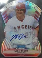 2013 Bowman Chrome Fit the Bill Autographs #MT Mike Trout Baseball Card