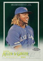2020 Topps Allen & Ginter Chrome #50 Vladimir Guerrero Jr. Green Refractor Baseball Card