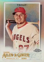 2020 Topps Allen & Ginter Chrome #85 Mike Trout Refractor Baseball Card