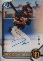 2022 Bowman Chrome Prospect Autographs #CPAJWD James Wood Refractor Baseball Card