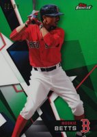 2018 Finest  #38 Mookie Betts Green Refractor Baseball Card