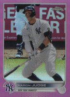 2022 Topps Chrome #99 Aaron Judge Pink Refractor Baseball Card