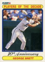 1990 Fleer #621 George Brett 10 .300 Hitting... Baseball Card