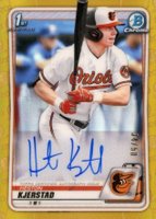 2020 Bowman Draft Chrome Draft Picks Autographs #CDAHK Heston Kjerstad Gold Refractor Baseball Card