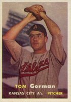 1957 Topps #87 Tom Gorman Baseball Card