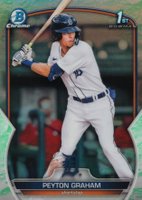 2023 Bowman Chrome Prospects #BCP57 Peyton Graham Lunar Glow Refractor Baseball Card