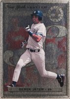 1996 Leaf Steel #40 Derek Jeter Baseball Card