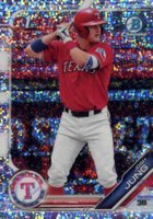 2019 Bowman Draft #BDC7 Josh Jung Chrome-With Helmet-Sparkle Refractor Baseball Card