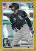 2020 Bowman Chrome #8 Luis Robert Gold Refractor Baseball Card