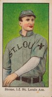 1909 American Caramel # George Stone Left Hand Visible Baseball Card