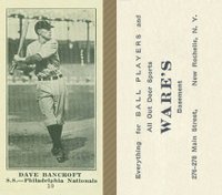 1916 Wares #10 Dave Bancroft Baseball Card