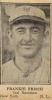1925 Strip Card # Frankie Frisch New York N.L. Baseball Card