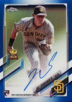 2021 Topps Chrome Rookie Autographs #RAJC Jake Cronenworth Blue Refractor Baseball Card