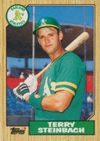 1987 Topps Traded #117T Terry Steinbach Baseball Card