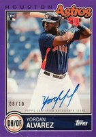 2020 Topps Brooklyn Collection Autographs #YAL Yordan Alvarez Purple Baseball Card