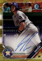 2019 Bowman Chrome Prospects Autographs #CPASB Seth Beer Gold Refractor Baseball Card