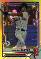 2021 Bowman Draft 1st Edition #BD174 Marcelo Mayer Gold Foil Baseball Card