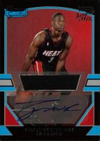 2003 Bowman Signature #79 Dwyane Wade Jersey Autograph Basketball Card