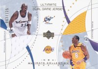 2002 Ultimate Collection Dual Game Jersey #MJ/KB Michael Jordan/Kobe Bryant Basketball Card