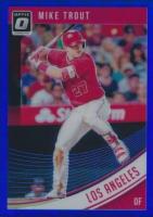 2018 Panini Donruss Optic #121 Mike Trout Pre-Swing-Blue Baseball Card