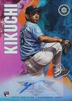 2019 Topps Fire Autograph #FA-YK Yusei Kikuchi Magenta Baseball Card