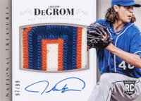 2014 Panini National Treasures #195 Jacob DeGrom Material Signature Baseball Card