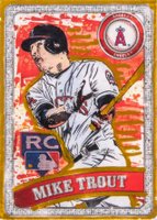 2020 Topps Project 2020 #100 Ben Baller/Blake Jamieson/Mike Trout Gold Frame 1/1 Baseball Card