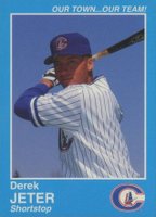 1995 Police Columbus Clippers # Derek Jeter Baseball Card