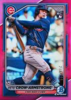 2024 Bowman Chrome #45 Pete Crow-Armstrong Fuchsia Refractor Baseball Card