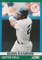 1991 Score Rising Stars #6 Deion Sanders Baseball Card