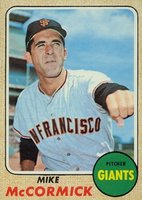 1968 Topps #400y Mike McCormick Yellow Team Baseball Card