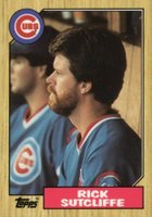 1987 Topps Tiffany #142 Rick Sutcliffe Baseball Card